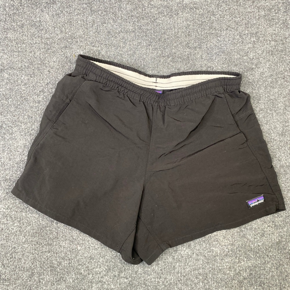 Patagonia Baggies Shorts Black Elastic Waist Outdoor Water Casual Size S